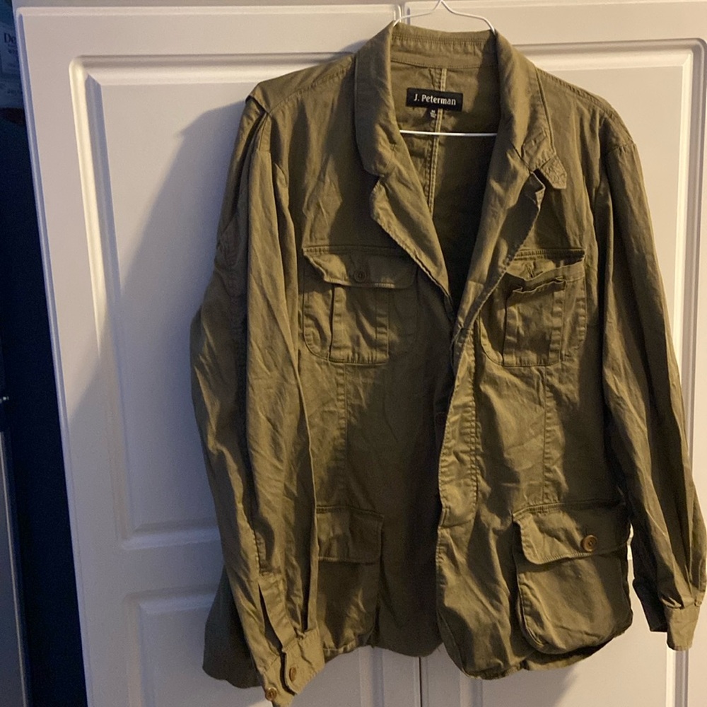 J. Peterman Safari field jacket sports coat blazer men’s 46 lightweight